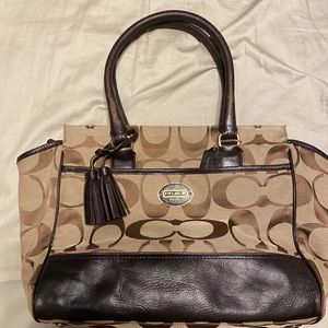 Coach bag and match wallet
